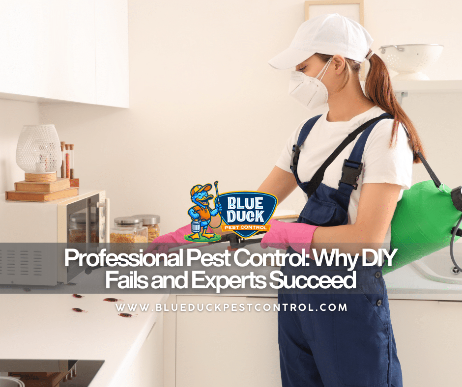 Blue Duck professional pest control technician serving Indianapolis and surrounding communities like Fishers, Carmel, and Noblesville.